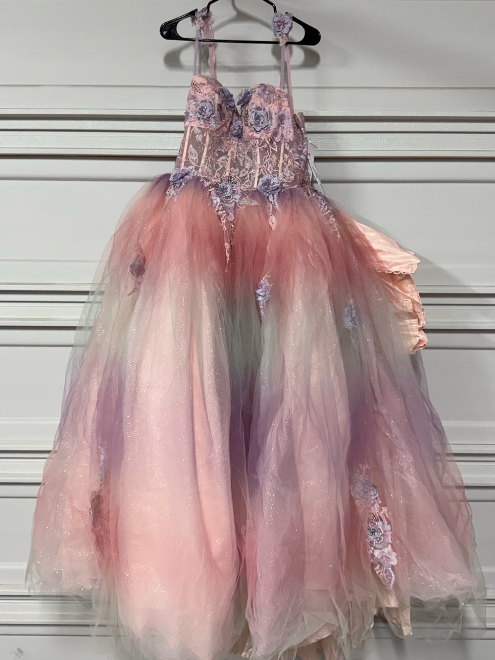 Fiesta Gowns Lace Sheer Corset Quinceanera Dress Size 10 New